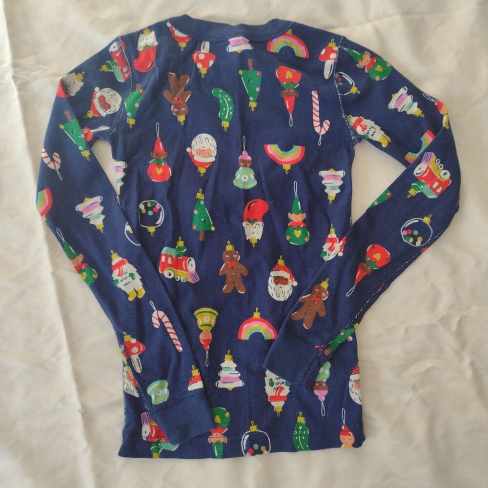 Hanna Andersson Kids Christmas Pajama Tops 10 Set of 2 Organic Cotton Thermal - Picture 10 of 11